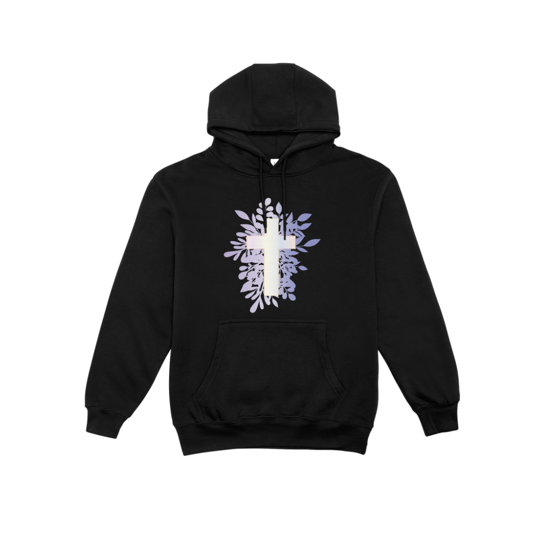 Poleron con Capucha Canguro Cruz Cristiano