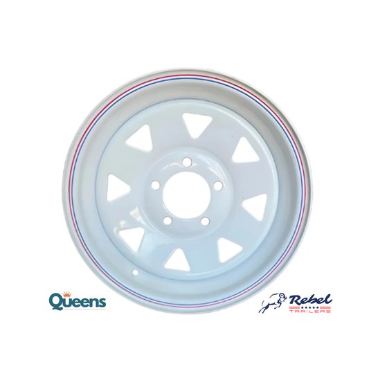 Llanta 14"x6" 5x114mm Blanca 8-Spoke