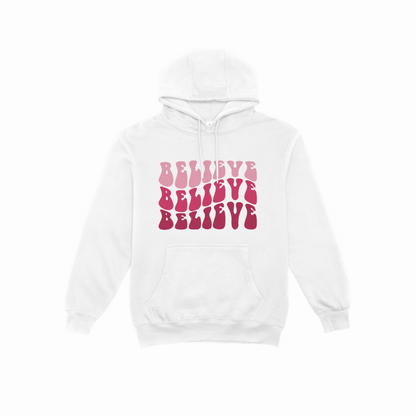 Polerón Capucha Tipo Canguro Believe Frases Cristianas