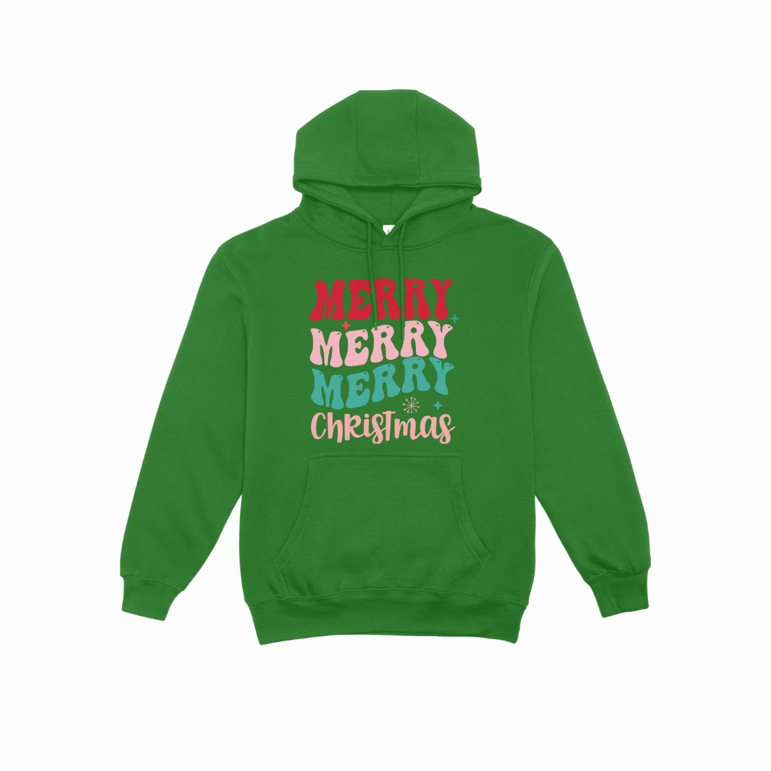 Polerón Liso Canguro Capucha Navidad